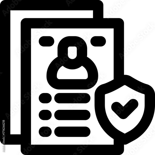 insurance line icon. Clean and minimalist vector icon for websites, mobile apps, presentations, and logos. Fully scalable and customizable for any project.
