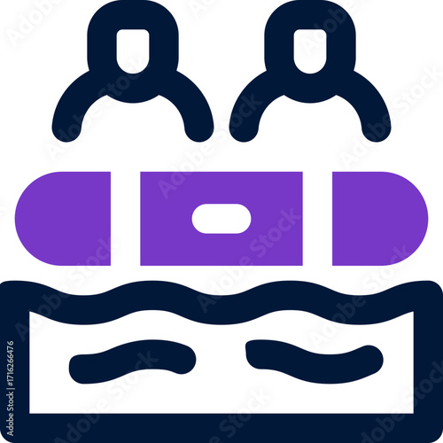 life raft duotone icon. Sleek and modern vector icon for websites, mobile apps, marketing materials, and corporate design. Fully scalable and ready to use.