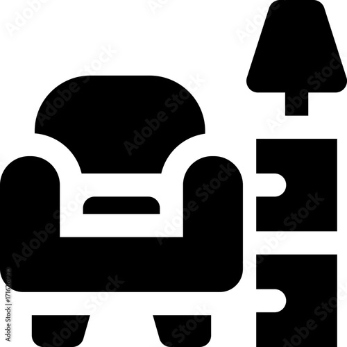 furniture glyph icon. Strong and solid vector icon for websites, mobile interfaces, presentations, and visual branding. High quality and easy to edit.