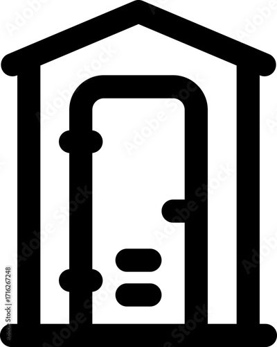 restroom line icon. Clean and minimalist vector icon for websites, mobile apps, presentations, and logos. Fully scalable and customizable for any project.