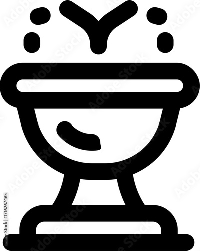 fountain line icon. Clean and minimalist vector icon for websites, mobile apps, presentations, and logos. Fully scalable and customizable for any project.