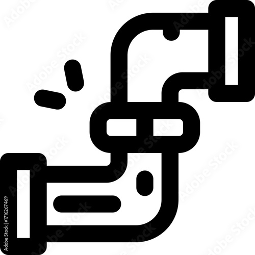 pipeline line icon. Clean and minimalist vector icon for websites, mobile apps, presentations, and logos. Fully scalable and customizable for any project.