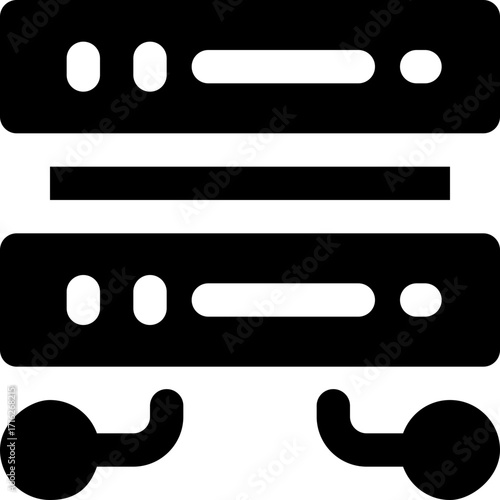 server glyph icon. Strong and solid vector icon for websites, mobile interfaces, presentations, and visual branding. High quality and easy to edit.