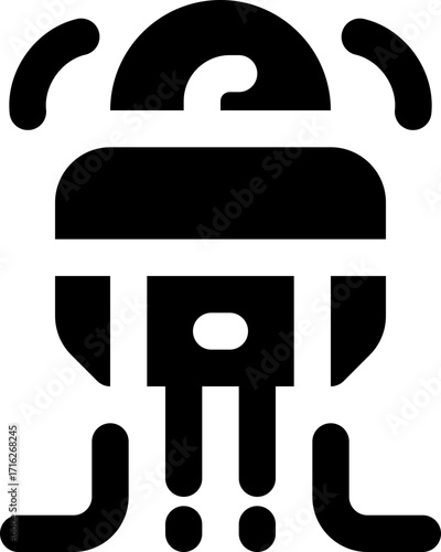 nano technology glyph icon. Strong and solid vector icon for websites, mobile interfaces, presentations, and visual branding. High quality and easy to edit.