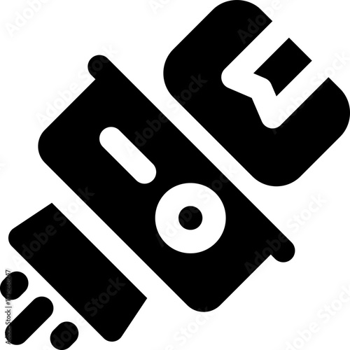 delivery robot glyph icon. Strong and solid vector icon for websites, mobile interfaces, presentations, and visual branding. High quality and easy to edit.