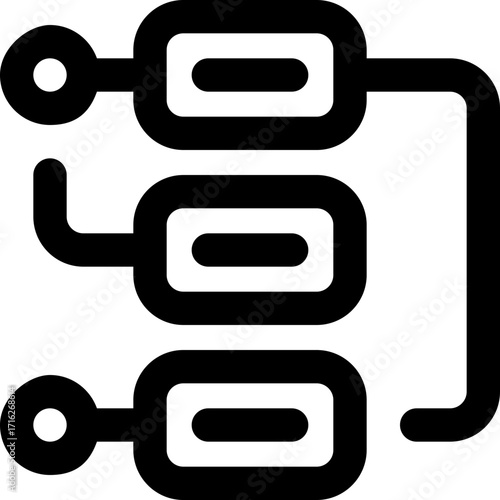 algortm line icon. Clean and minimalist vector icon for websites, mobile apps, presentations, and logos. Fully scalable and customizable for any project.