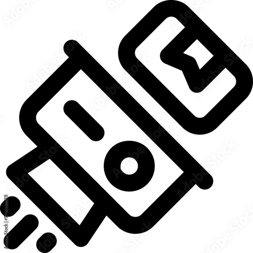 delivery robot line icon. Clean and minimalist vector icon for websites, mobile apps, presentations, and logos. Fully scalable and customizable for any project.