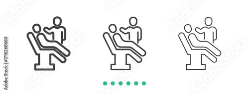 Dentistry icon. Thin line icon vector