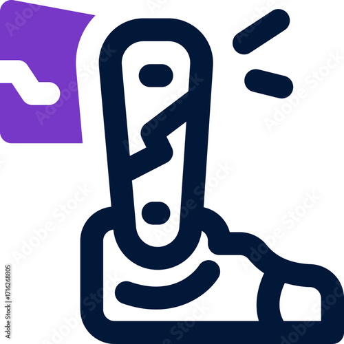 robotic leg duotone icon. Sleek and modern vector icon for websites, mobile apps, marketing materials, and corporate design. Fully scalable and ready to use.