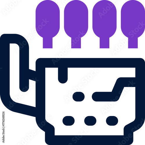 robotic hand duotone icon. Sleek and modern vector icon for websites, mobile apps, marketing materials, and corporate design. Fully scalable and ready to use.
