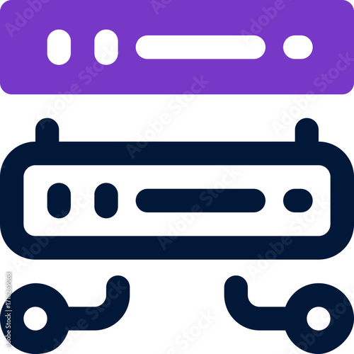 server duotone icon. Sleek and modern vector icon for websites, mobile apps, marketing materials, and corporate design. Fully scalable and ready to use.