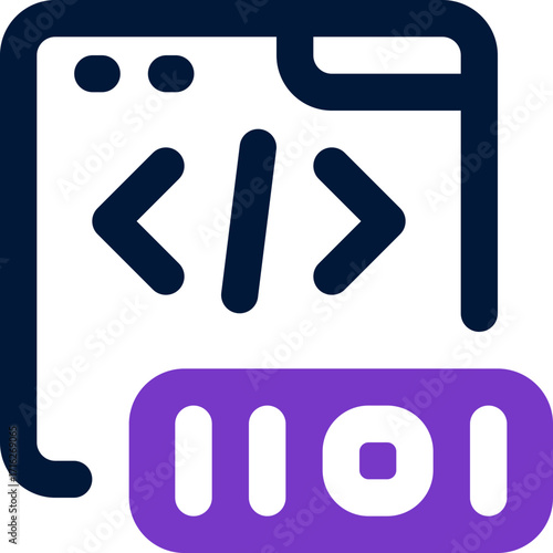 coding duotone icon. Sleek and modern vector icon for websites, mobile apps, marketing materials, and corporate design. Fully scalable and ready to use.
