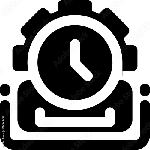 efficiency glyph icon. Strong and solid vector icon for websites, mobile interfaces, presentations, and visual branding. High quality and easy to edit.