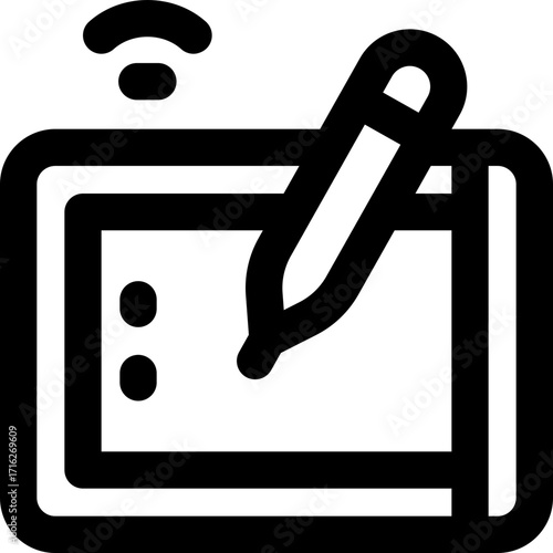 tablet line icon. Clean and minimalist vector icon for websites, mobile apps, presentations, and logos. Fully scalable and customizable for any project.