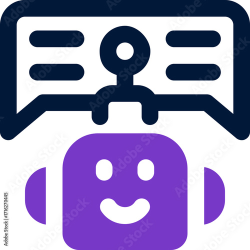 robotic duotone icon. Sleek and modern vector icon for websites, mobile apps, marketing materials, and corporate design. Fully scalable and ready to use.