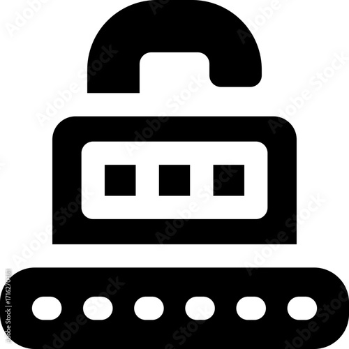 pin code glyph icon. Strong and solid vector icon for websites, mobile interfaces, presentations, and visual branding. High quality and easy to edit.