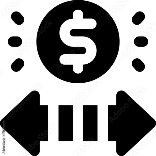 transfer glyph icon. Strong and solid vector icon for websites, mobile interfaces, presentations, and visual branding. High quality and easy to edit.