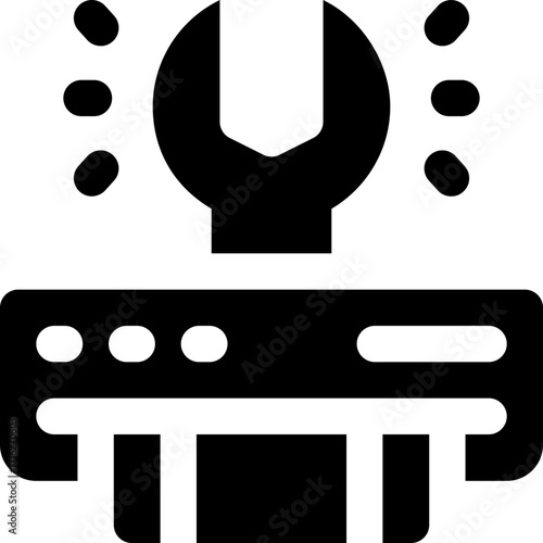maintenance glyph icon. Strong and solid vector icon for websites, mobile interfaces, presentations, and visual branding. High quality and easy to edit.