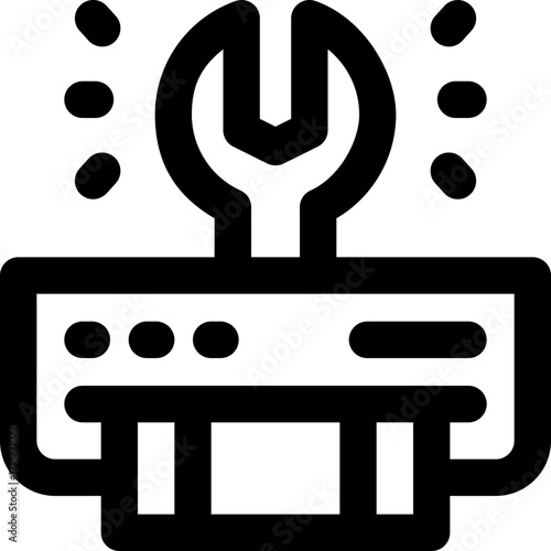 maintenance line icon. Clean and minimalist vector icon for websites, mobile apps, presentations, and logos. Fully scalable and customizable for any project.