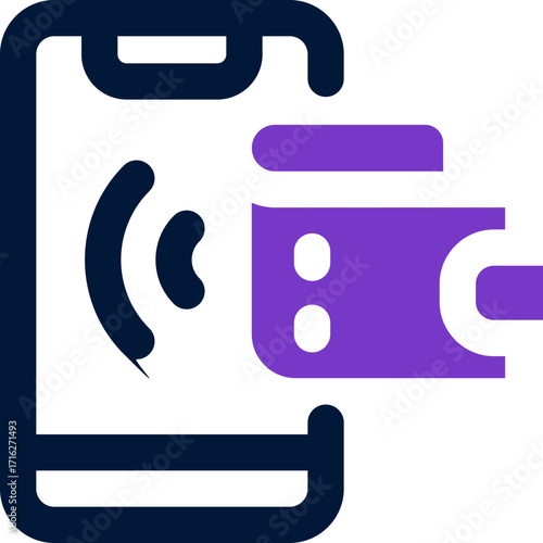 digital wallet duotone icon. Sleek and modern vector icon for websites, mobile apps, marketing materials, and corporate design. Fully scalable and ready to use.