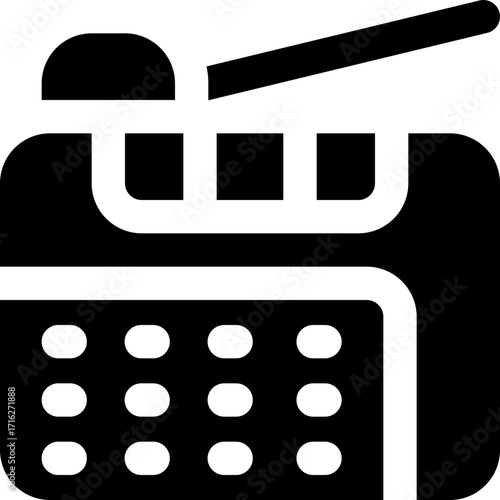 radio glyph icon. Strong and solid vector icon for websites, mobile interfaces, presentations, and visual branding. High quality and easy to edit.