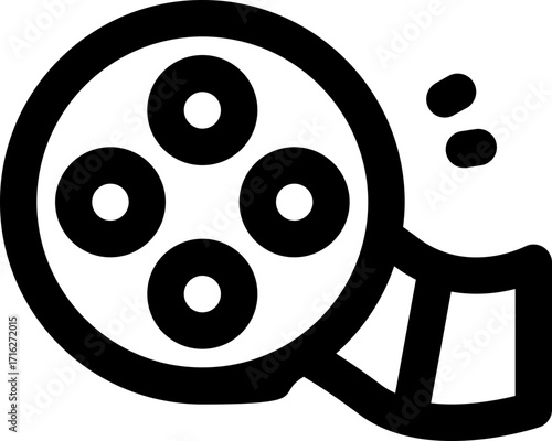 movie film line icon. Clean and minimalist vector icon for websites, mobile apps, presentations, and logos. Fully scalable and customizable for any project.