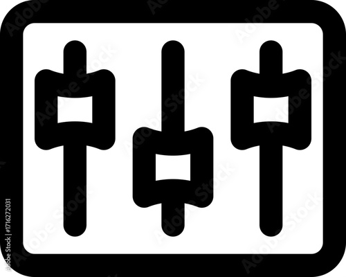 equalizer line icon. Clean and minimalist vector icon for websites, mobile apps, presentations, and logos. Fully scalable and customizable for any project.