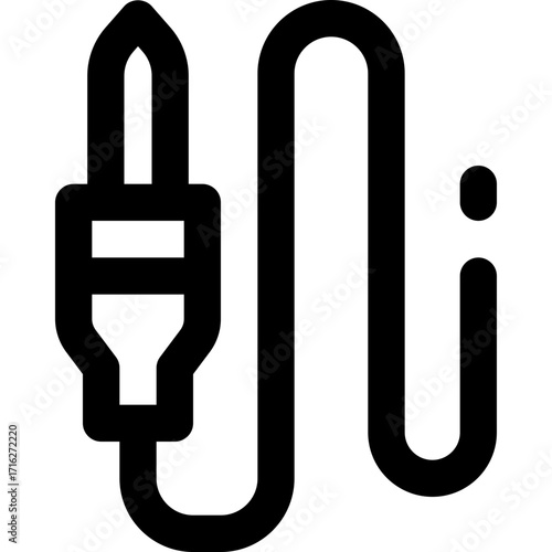 audio jack line icon. Clean and minimalist vector icon for websites, mobile apps, presentations, and logos. Fully scalable and customizable for any project.