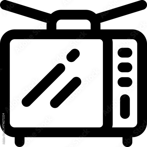 television line icon. Clean and minimalist vector icon for websites, mobile apps, presentations, and logos. Fully scalable and customizable for any project.