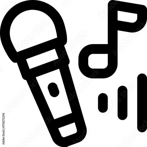 karaoke line icon. Clean and minimalist vector icon for websites, mobile apps, presentations, and logos. Fully scalable and customizable for any project.