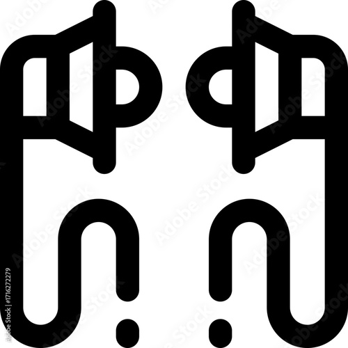 earphone line icon. Clean and minimalist vector icon for websites, mobile apps, presentations, and logos. Fully scalable and customizable for any project.