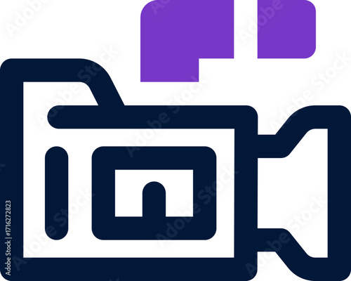 video camera duotone icon. Sleek and modern vector icon for websites, mobile apps, marketing materials, and corporate design. Fully scalable and ready to use.