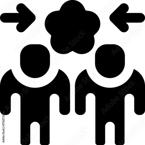 competitive glyph icon. Strong and solid vector icon for websites, mobile interfaces, presentations, and visual branding. High quality and easy to edit.