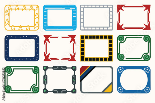 Star Trek Themed Decorative Frames Set with Colorful Borders