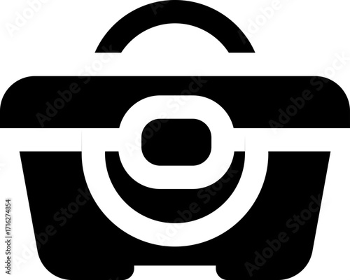 food container glyph icon. Strong and solid vector icon for websites, mobile interfaces, presentations, and visual branding. High quality and easy to edit.