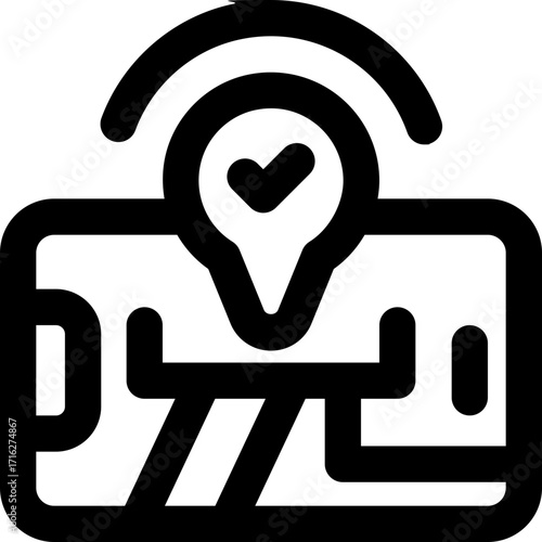 street map line icon. Clean and minimalist vector icon for websites, mobile apps, presentations, and logos. Fully scalable and customizable for any project.