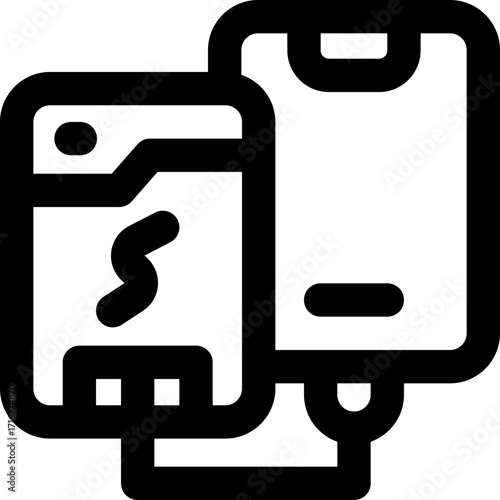 power bank line icon. Clean and minimalist vector icon for websites, mobile apps, presentations, and logos. Fully scalable and customizable for any project.