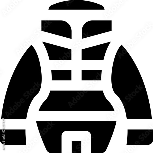 jacket glyph icon. Strong and solid vector icon for websites, mobile interfaces, presentations, and visual branding. High quality and easy to edit.