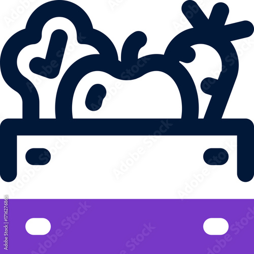 vegetable duotone icon. Sleek and modern vector icon for websites, mobile apps, marketing materials, and corporate design. Fully scalable and ready to use.