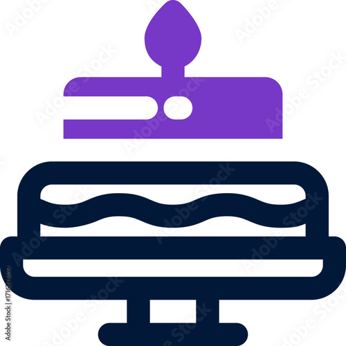 cake duotone icon. Sleek and modern vector icon for websites, mobile apps, marketing materials, and corporate design. Fully scalable and ready to use.