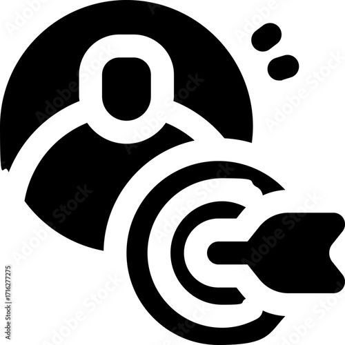 customer segment glyph icon. Strong and solid vector icon for websites, mobile interfaces, presentations, and visual branding. High quality and easy to edit.