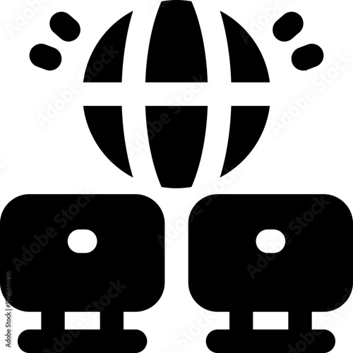 local network glyph icon. Strong and solid vector icon for websites, mobile interfaces, presentations, and visual branding. High quality and easy to edit.