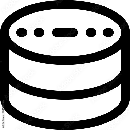 database line icon. Clean and minimalist vector icon for websites, mobile apps, presentations, and logos. Fully scalable and customizable for any project.
