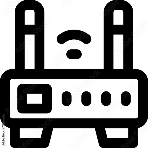 router line icon. Clean and minimalist vector icon for websites, mobile apps, presentations, and logos. Fully scalable and customizable for any project.