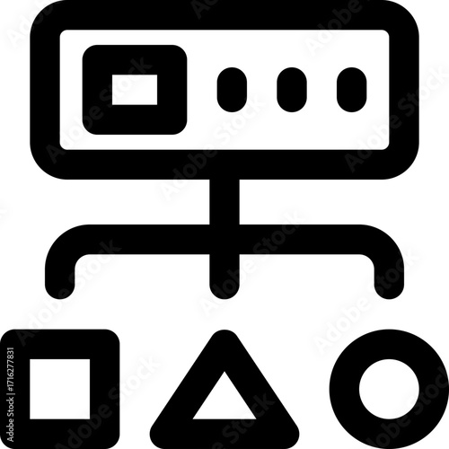 data modeling line icon. Clean and minimalist vector icon for websites, mobile apps, presentations, and logos. Fully scalable and customizable for any project.
