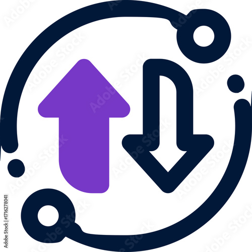 synchronize duotone icon. Sleek and modern vector icon for websites, mobile apps, marketing materials, and corporate design. Fully scalable and ready to use.