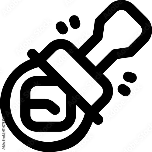 stamp line icon. Clean and minimalist vector icon for websites, mobile apps, presentations, and logos. Fully scalable and customizable for any project.