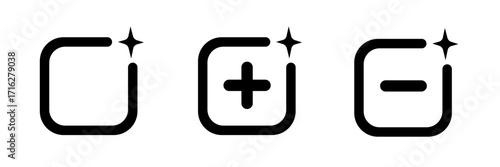 AI Plus + Minus - Mathematics Symbol or Icons Set