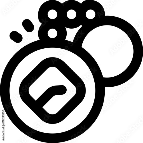 keychain line icon. Clean and minimalist vector icon for websites, mobile apps, presentations, and logos. Fully scalable and customizable for any project.