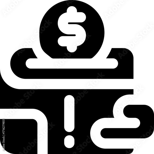emergency fund glyph icon. Strong and solid vector icon for websites, mobile interfaces, presentations, and visual branding. High quality and easy to edit.